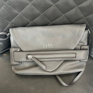 Nicole Miller Laura Miller Gray Crossbody Bag